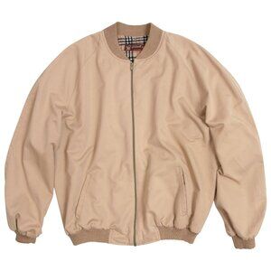 Sanbell (Spain) Vintage Twill Weave Brushed Wool Burberry Check Lined Bomber : L